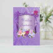 紫色の結婚式招待状 招待状 (スタンド正面)