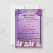 紫色の結婚式招待状 招待状 (裏面)