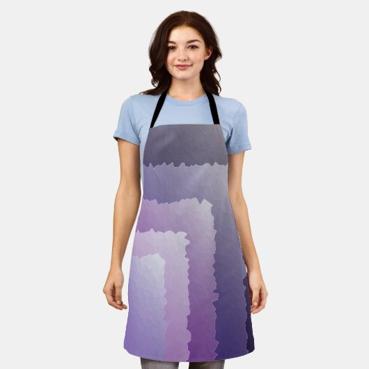 紫色の結晶 エプロン (着用した状態)