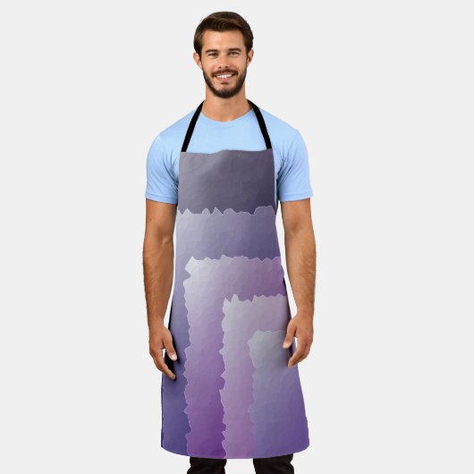 紫色の結晶 エプロン (着用した状態)