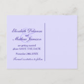 紫色の絵を描ハイビスカスを保存 案内ポストカード (裏面)