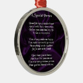 紫色の絹-特別な人の詩 メタルオーナメント (右)