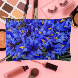 紫色の網状アイリスフローラ アクセサリーポーチ