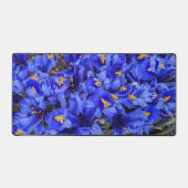 紫色の網状アイリスフローラ デスクマット (正面)