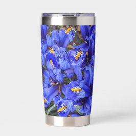 紫色の網状アイリスフローラ 保温保冷タンブラー