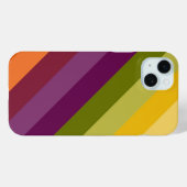 紫色の緑のオレンジ色の黄色のストライプ Case-Mate iPhoneケース (裏面 (横))
