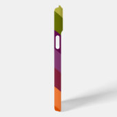 紫色の緑のオレンジ色の黄色のストライプ Case-Mate iPhoneケース (裏面 / 右)