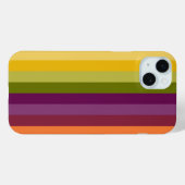紫色の緑のオレンジ色の黄色のストライプ Case-Mate iPhoneケース (裏面 (横))