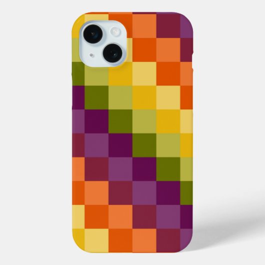 紫色の緑のオレンジ色の黄色の幾何学的パターン Case-Mate iPhoneケース (裏面)