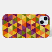 紫色の緑のオレンジ色の黄色の幾何学的パターン Case-Mate iPhoneケース (裏面 (横))