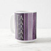 紫色の緑のクリスマスFa La La Pattern#27 ID1009 コーヒーマグカップ (正面左)