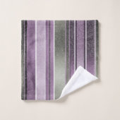 紫色の緑のクリスマスFa La La Pattern#27 ID1009 バスタオルセット (ウォッシュタオル)