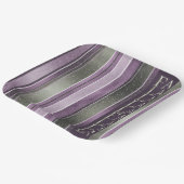 紫色の緑のクリスマスFa La La Pattern#27 ID1009 ペーパープレート (傾斜あり)