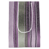 紫色の緑のクリスマスFa La La Pattern#27 ID1009 ミディアムペーパーバッグ (裏面)