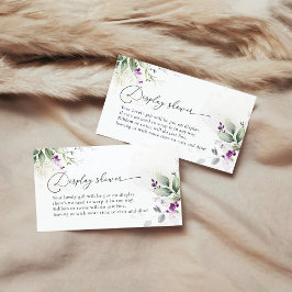 紫色の緑のディスプレイシャワー囲いカード エンクロージャーカード