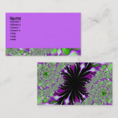 紫色の緑のフラクタル 名刺 (正面/裏面)