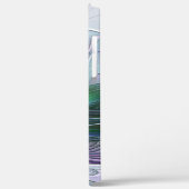 紫色の緑の花の抽象芸術アートフラクタルイニシャル Case-Mate iPhoneケース (裏面 / 左)