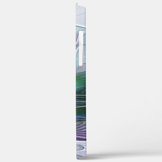 紫色の緑の花の抽象芸術アートフラクタルイニシャル Case-Mate iPhoneケース (裏面 / 左)