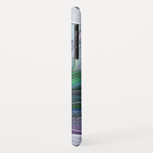 紫色の緑の花の抽象芸術アートフラクタルモノグラム Case-Mate iPhoneケース (裏面/左)