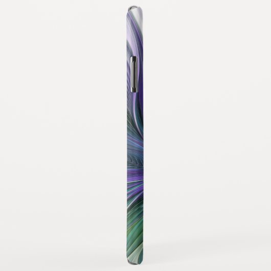 紫色の緑の花の抽象芸術アートフラクタルモノグラム Case-Mate iPhoneケース (裏面/右)