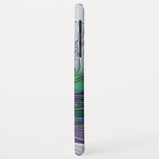 紫色の緑の花の抽象芸術アートフラクタルモノグラム Case-Mate iPhoneケース (裏面/左)