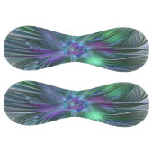 紫色の緑の花の抽象芸術モダンアートフラクタル ソフトボール (パネル)