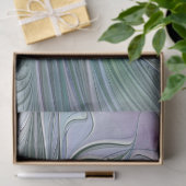 紫色の緑の花の抽象芸術モダンアートフラクタル 薄葉紙 (ギフト)