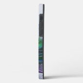 紫色の緑の花の抽象芸術モダンアートフラクタル Case-Mate iPhoneケース (裏面 / 左)