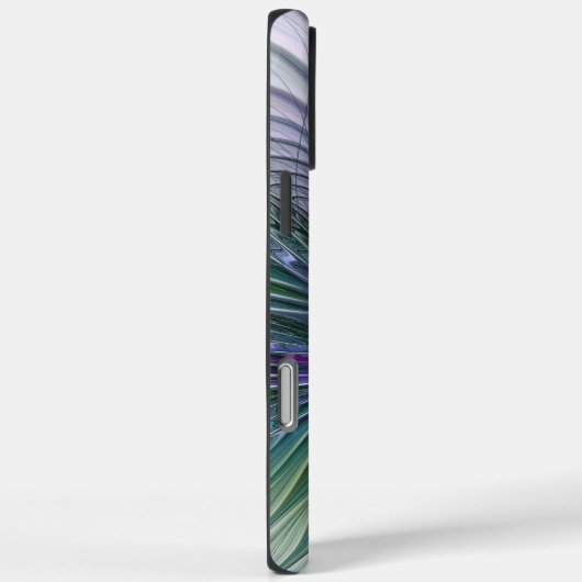 紫色の緑の花の抽象芸術モダンアートフラクタル Case-Mate iPhoneケース (裏面 / 右)