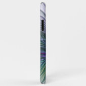 紫色の緑の花の抽象芸術モダンアートフラクタル Case-Mate iPhoneケース (裏面/右)