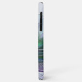紫色の緑の花の抽象芸術モダンアートフラクタル Case-Mate iPhoneケース (裏面/左)
