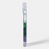 紫色の緑の花の抽象芸術モダンアートフラクタル Case-Mate iPhoneケース (裏面 / 左)