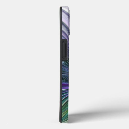 紫色の緑の花の抽象芸術モダンアートフラクタル Case-Mate iPhoneケース (裏面 / 右)
