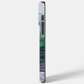 紫色の緑の花の抽象芸術モダンアートフラクタル Case-Mate iPhoneケース (裏面 / 左)