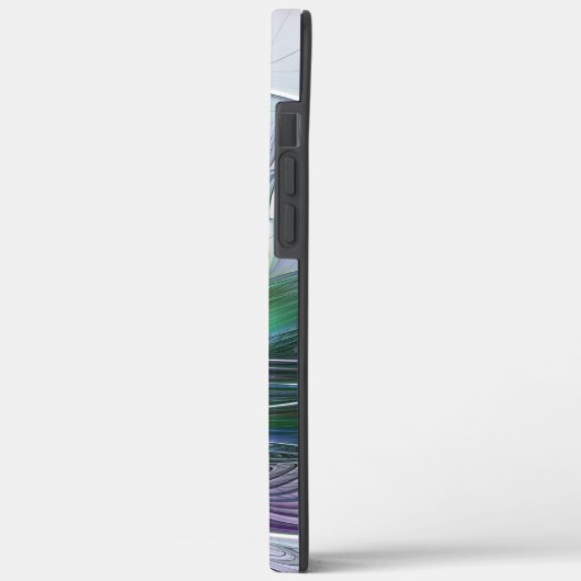 紫色の緑の花の抽象芸術モダンアートフラクタル Case-Mate iPhoneケース (裏面 / 左)