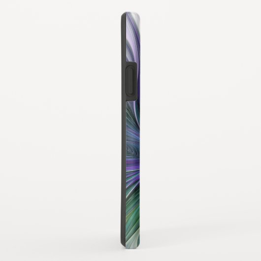 紫色の緑の花の抽象芸術モダンアートフラクタル Case-Mate iPhoneケース (裏面/右)