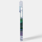 紫色の緑の花の抽象芸術モダンアートフラクタル Case-Mate iPhoneケース (裏面 / 左)