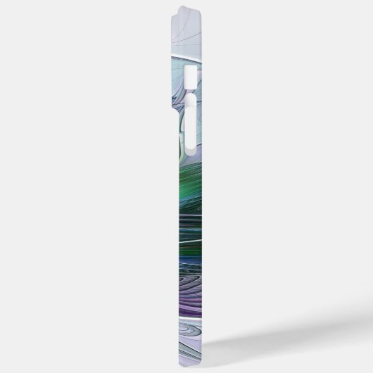 紫色の緑の花の抽象芸術モダンアートフラクタル Case-Mate iPhoneケース (裏面 / 左)