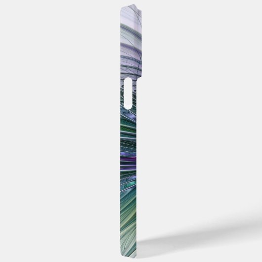紫色の緑の花の抽象芸術モダンアートフラクタル Case-Mate iPhoneケース (裏面 / 右)