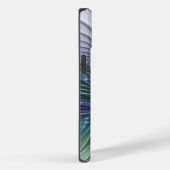 紫色の緑の花の抽象芸術モダンアートフラクタル Case-Mate iPhoneケース (裏面 / 右)