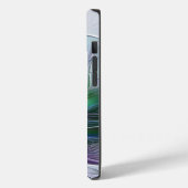 紫色の緑の花の抽象芸術モダンアートフラクタル Case-Mate iPhoneケース (裏面 / 左)