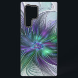 紫色の緑の花の抽象芸術モダンアートフラクタル SAMSUNG GALAXY S22 ULTRAケース<br><div class="desc">魔法のファンタジーの花。ユニークデザインSamsung Galaxy S22ウルトラケース以上。</div>
