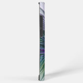 紫色の緑の花の抽象芸術モダンアートフラクタル SAMSUNG GALAXYケース (右側面)