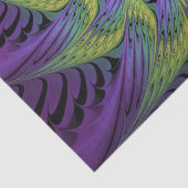 紫色の緑の花モダン抽象芸術フラクタル 薄葉紙 (詳細)