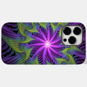 紫色の緑の花モダン抽象芸術フラクタル Case-Mate iPhoneケース (裏面 (横))