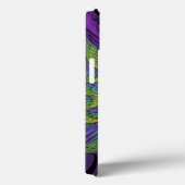 紫色の緑の花モダン抽象芸術フラクタル Case-Mate iPhoneケース (裏面 / 右)