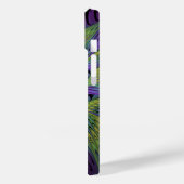 紫色の緑の花モダン抽象芸術フラクタル Case-Mate iPhoneケース (裏面 / 左)