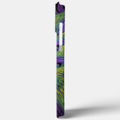 紫色の緑の花モダン抽象芸術フラクタル Case-Mate iPhoneケース (裏面 / 左)