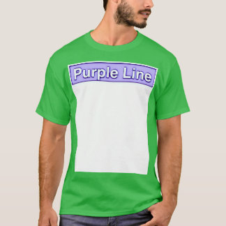 紫色の線 Tシャツ