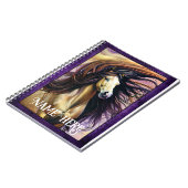 紫色の編集可能ノートブ縁どック付きワイルドホース ノートブック (左側)